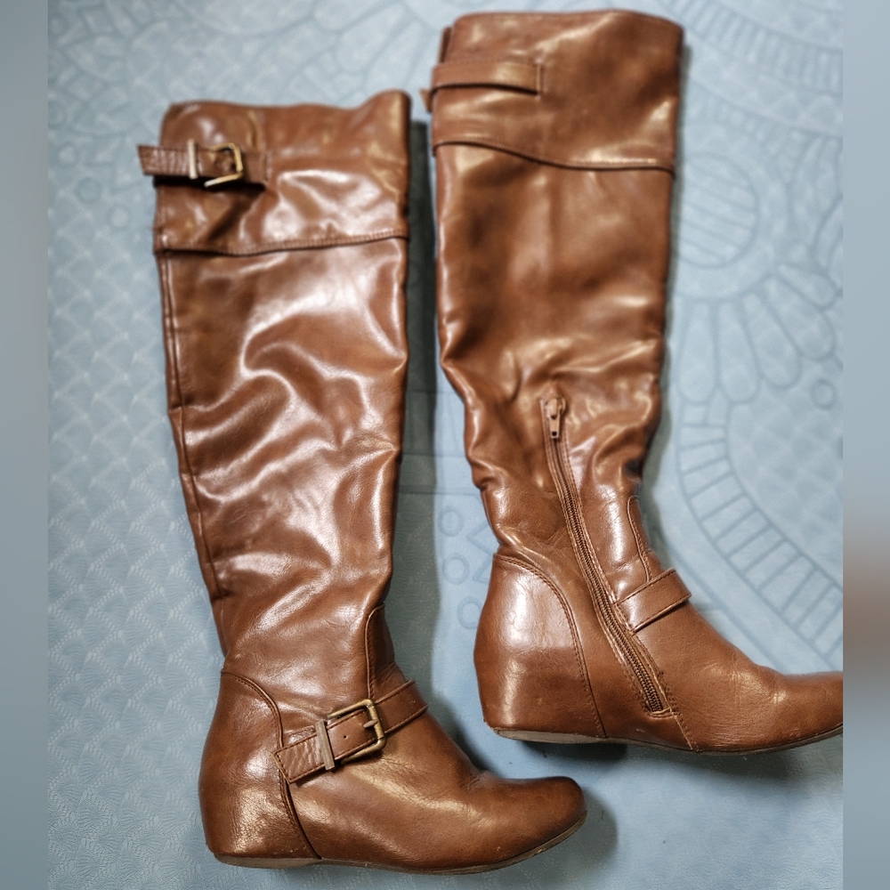 Aldo over the knee wedge boots size 6